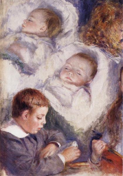 Pierre Renoir Studies of the Berard Children China oil painting art